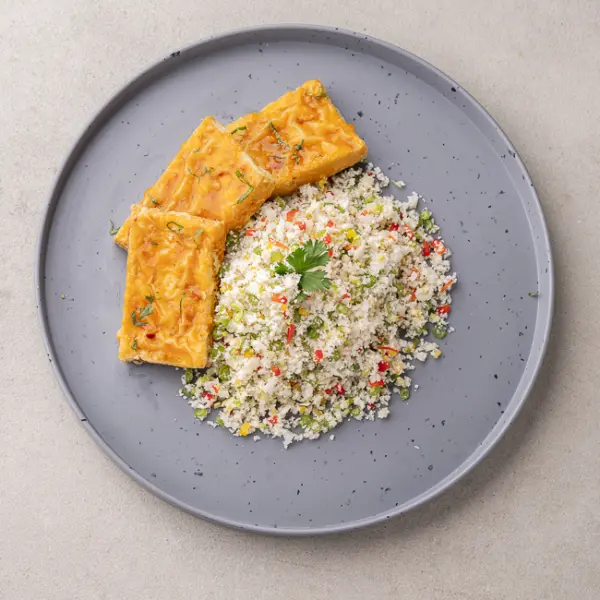 Peri Peri Cottage Cheese Steak With Keto Veg Rice